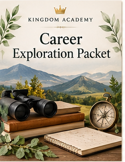 Kingdom Academy Career Exploration Packet illustrated bundle artwork