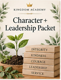 Kingdom Academy Character + Leadership Packet illustrated bundle artwork