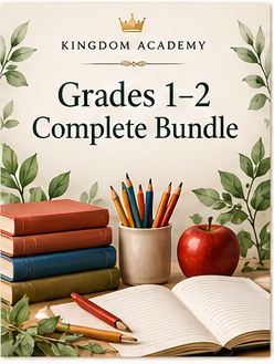 Kingdom Academy Grades 1–2 Complete Bundle illustrated bundle artwork