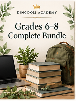 Kingdom Academy Grades 6–8 Complete Bundle illustrated bundle artwork