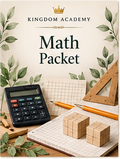 Kingdom Academy Math Packet illustrated bundle artwork