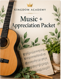 Kingdom Academy Music + Appreciation Packet illustrated bundle artwork