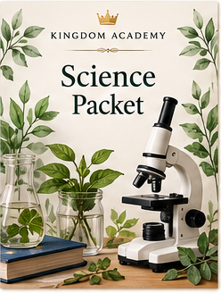 Kingdom Academy Science Packet illustrated bundle artwork
