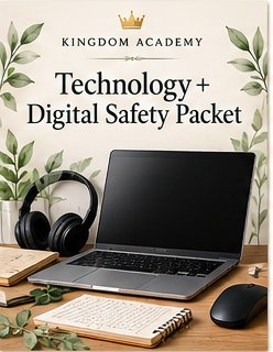 Kingdom Academy Technology + Digital Safety Packet illustrated bundle artwork
